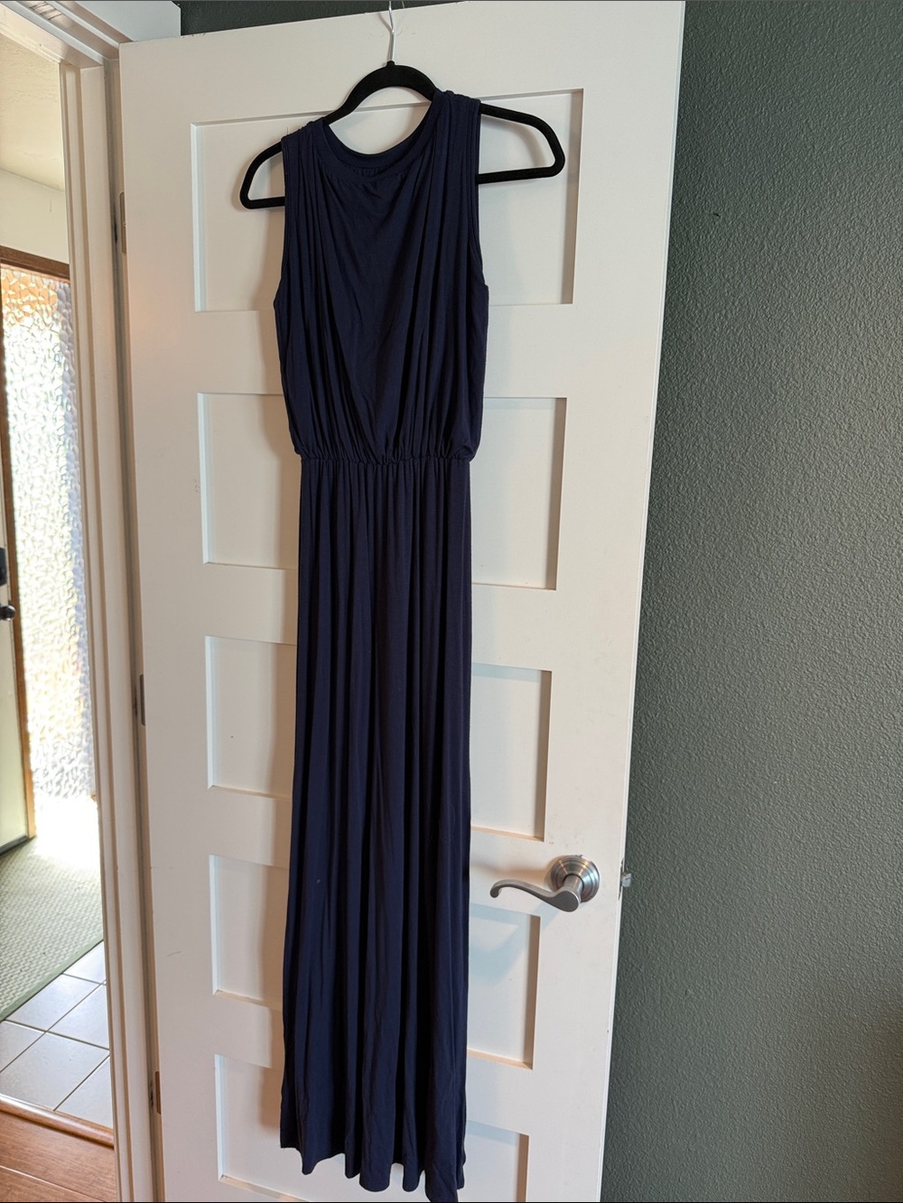 Go Couture Women's Navy Sleeveless Maxi Dress